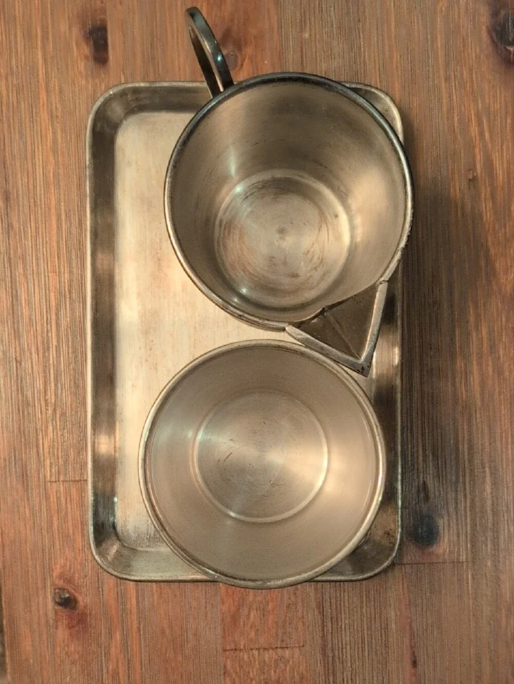 Antique Creamer and Sugar Set with Tray